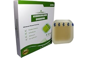 AWD MEDICAL AWD Hydrocolloid Bandages -Sterile Self-Adhesive Hydrocolloid Dressing for Advance Healing | 10-Pack, 4 inch by 4 inch| Flexible, Latex Free, Water Resistant, Comfortable, Light Exudate Wound Patch.