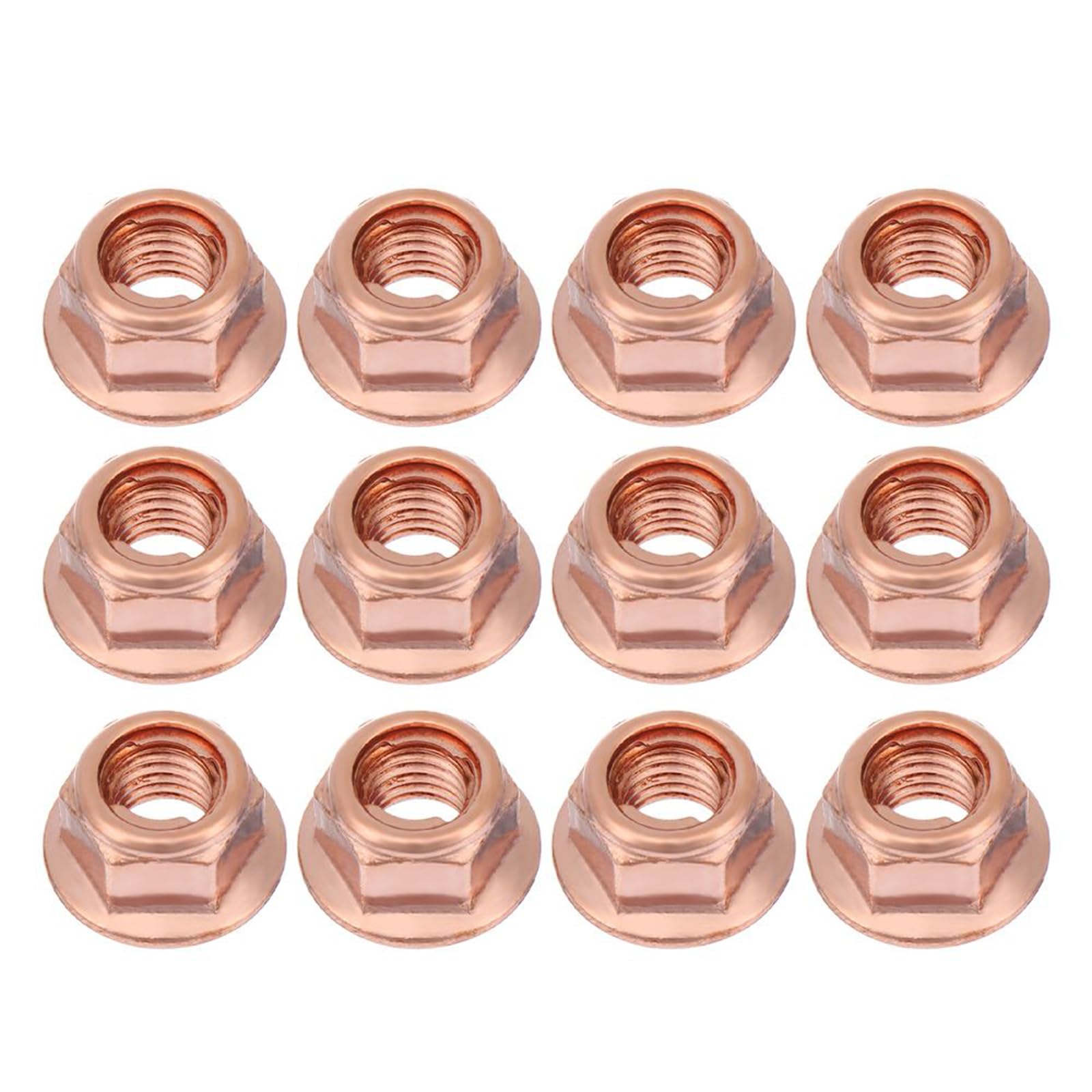 Photo 1 of 12Pcs Exhaust Manifold Nuts for Practical Copper Flashed Exhaust M8 Nut