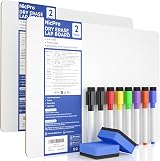 Nicpro 2 Pack Dry Erase Mini Whiteboard A4 22 x 30 cm Double Sided