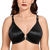 AISILIN Women's Front Closure Full Coverage Minimizer Underwire Plus Size Unlined Bra