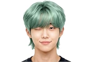 Jaugola Men Baby Saja Costume Wig Anime Demon Boys Cosplay Props Halloween Party Outfit Accessories Merch Green