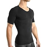 Rounderbum Men’s Compression Tech T-Shirt – Seamless Posture Support & Core Shaping Undershirt, 4 Colors