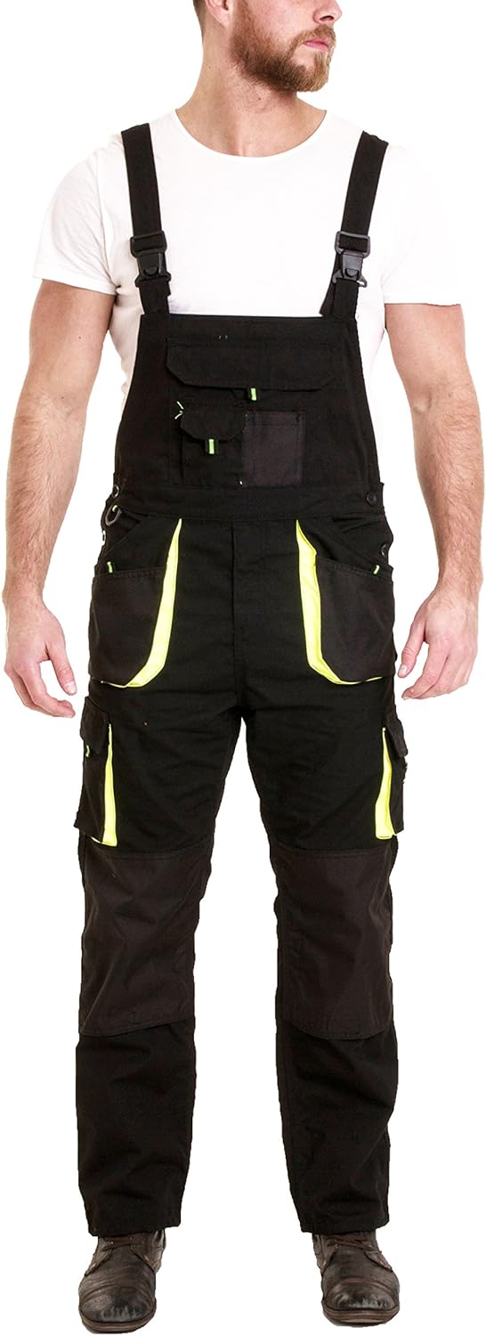 black bib and brace overalls