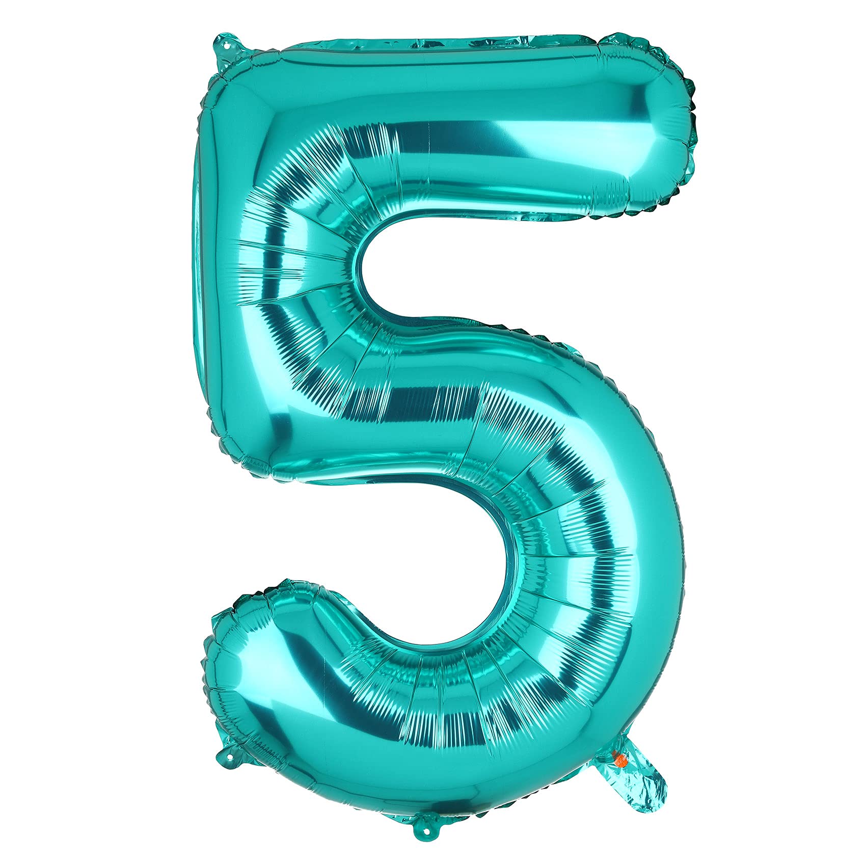40 Inch Large Teal Number 5 Mylar Balloons Giant Turquoise Helium Foil Balloon for Birthday Party Supplies Decoration — image 1