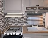 Art3d 10-Sheet Self Adhesive Backsplash 12x12 Grey Marble Peel & Stick view 3