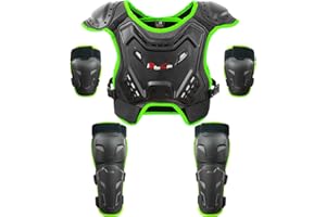 DBAOXIAOMU Kids Dirt Bike Gear, Youth Motocross Armor Protective Vest Suit，Children Chest Back Knee Elbow Protection for Cycling ATV