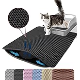 Petinstinct Jumbo Cat Litter Mat, 116x66cm Double Layer Honeycomb Cat Litter Mat Trapper, Non Slip Waterproof Urine Proof Ext