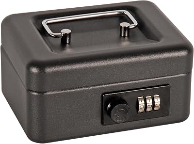 Cathedral Products 6 Inch Steel Cash Box with Combination Lock