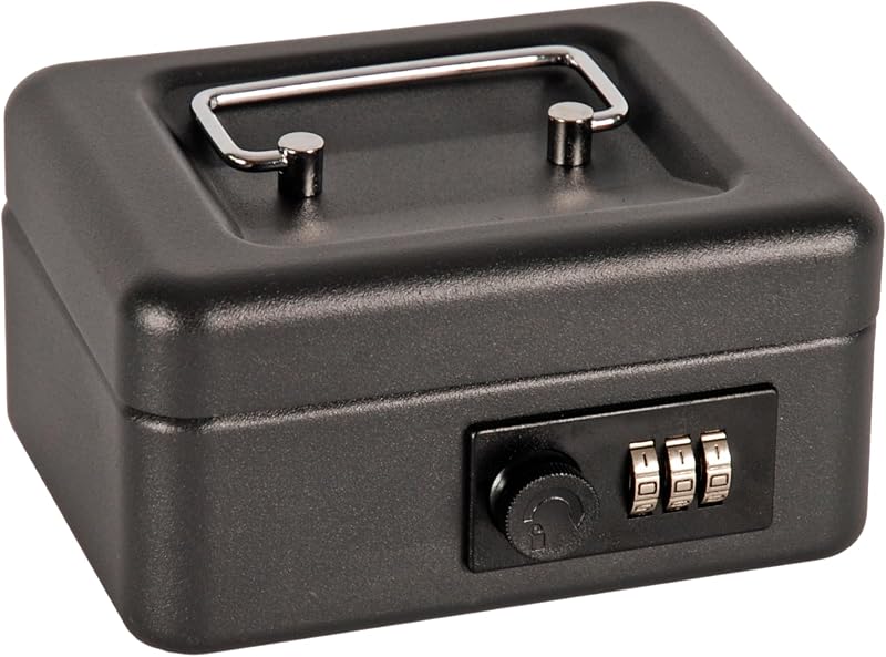 Cathedral Products 6 Inch Steel Cash Box with Combination Lock