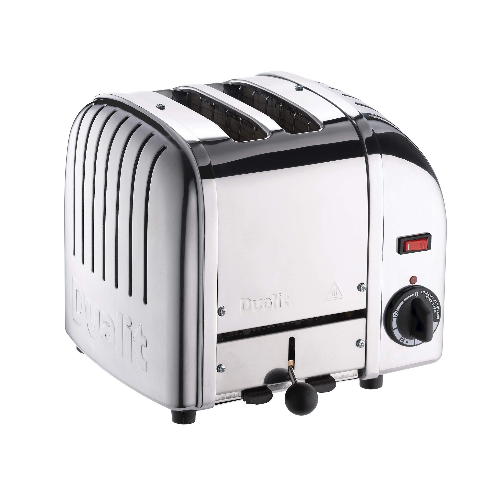 Dualit Classic 2 Slice Vario Toaster - Stainless Steel, Hand Built in the UK - Replaceable ProHeat Elements - Heat Two or Four Slots, Defrost Bread, Mechanical Timer - Replaceable Parts