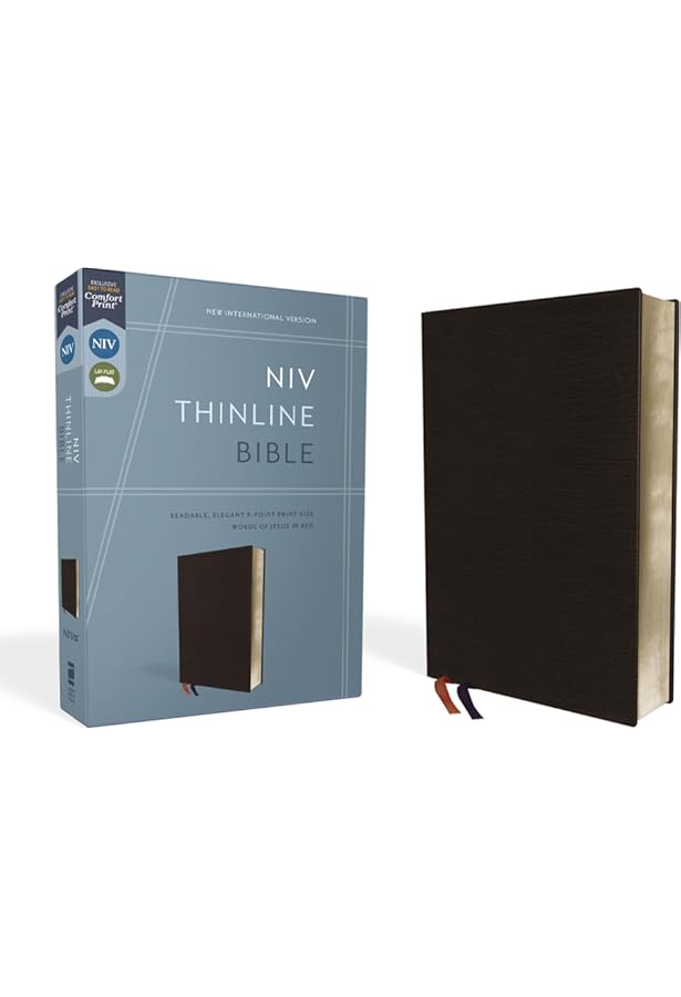 NIV, Thinline Bible, Leathersoft, Blue, Red Letter, Comfort Print