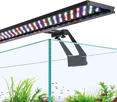 hygger Clip On Full Spectrum Aquarium Light 22W Day Night Timer 120 LEDs