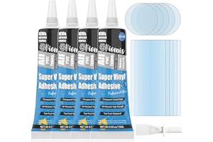 VIOMIS Pool Liner Patch Repair Kit | Transparent Air Mattress Patch Kit | Inflatable Patch Repair Kit for Swimming Ring, Air Mattress, Bounce House, Hot Tub, Inflatables, Tent | PVC Glue (15ml 4Pack)