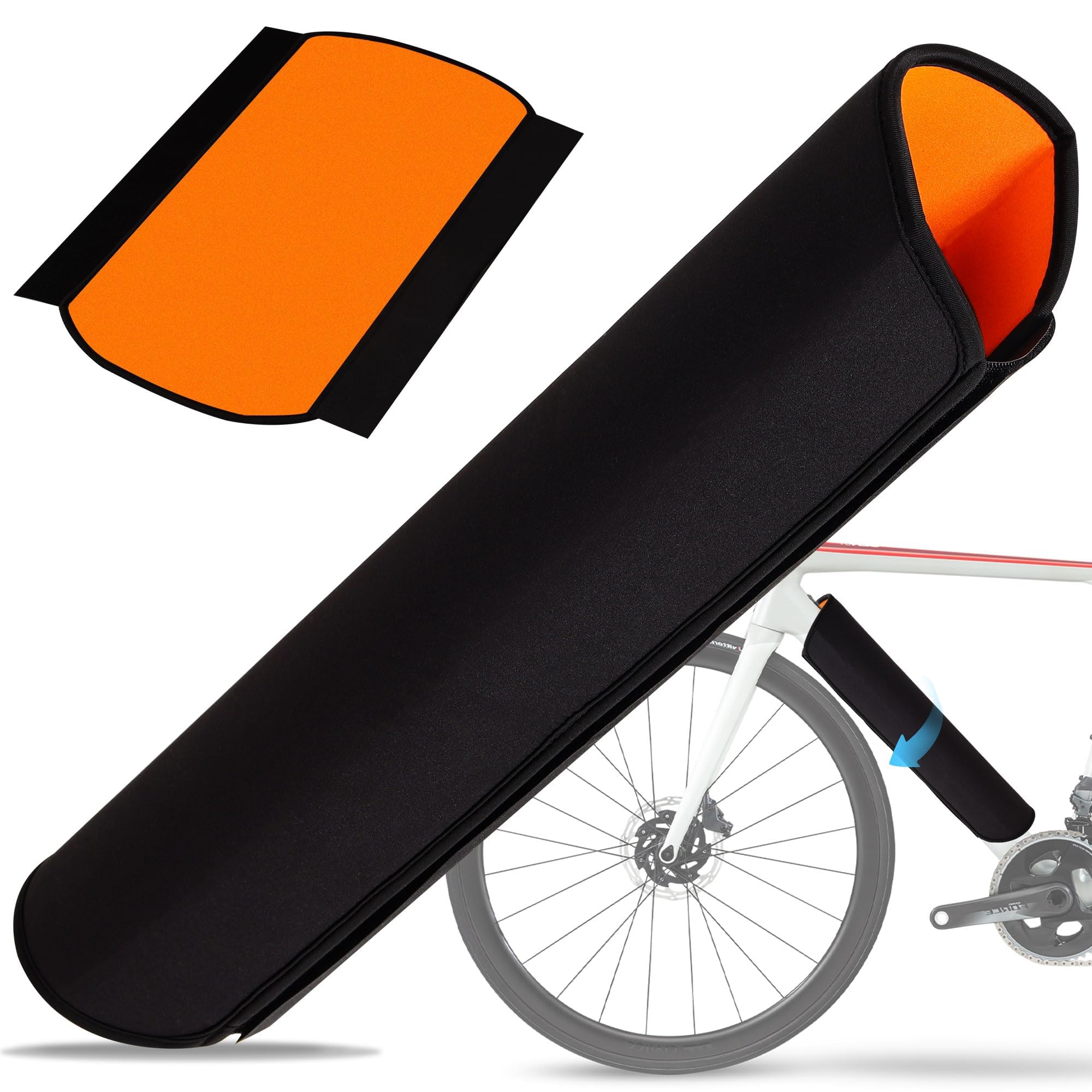 WUFANC E Bike Battery Protective Case 27 x 53 cm, Waterproof Ebike Battery Protective Case for 30-40 cm Frame Circumference, E-Bike Battery Protective Cover, Cold-Resistant and Dustproof, Extends