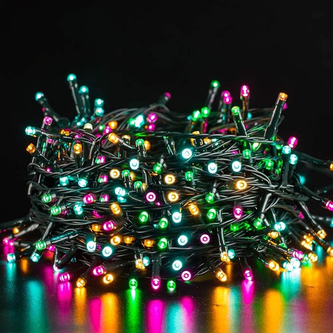 Quntis 65ft (20m) 200 Leds Christmas String Lights, MultiColor Fairy