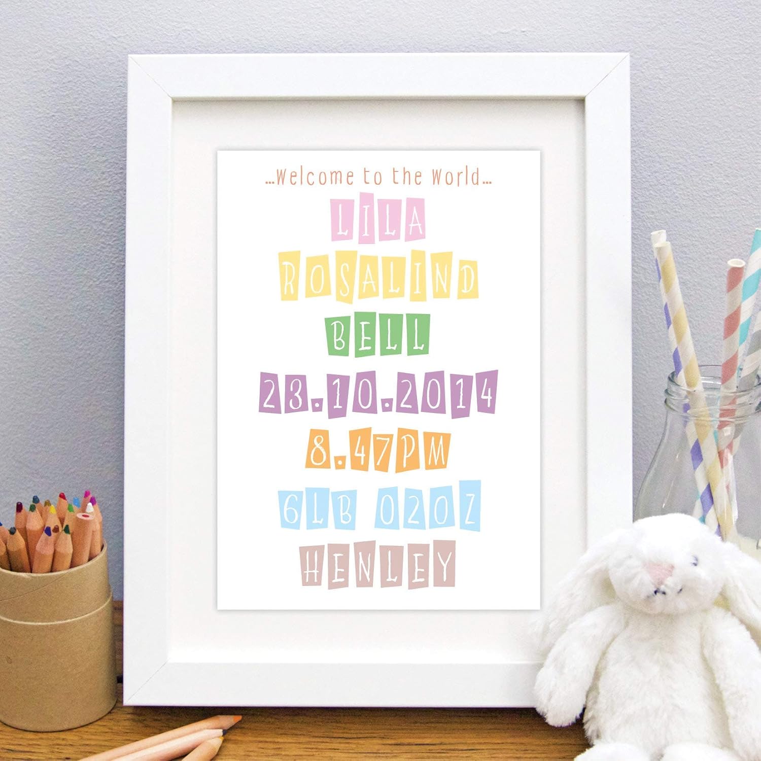 personalised baby letter blocks