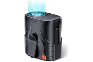 DEEKOM 2025 Portable Personal Waist Fan& Neck Fan, 14000RPM Brushless Motor, 40H Runtime Rechargeable, 6-Speed Quiet Operation, Clip-On Personal Body Cooling for Camping/Worksites/Outdoor