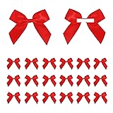 50 PCS Red Satin Ribbon Bows Self 2" Self Adhesive