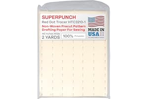 Superpunch Tracing Material, Red Dot Tracer HTC3210-1 – 46 Inches Wide, Non-Woven Precut Pattern Drafting Paper For Sewing, C