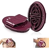 2Pcs Meridian Massage Brush, Upgrade Pro Meridian Brush for Belly, Beauty Salon Professional Custom Meridian Brush, Full Body SPA Massager Relaxation, Acupressure Meridian, Scalp Massage (Brown)