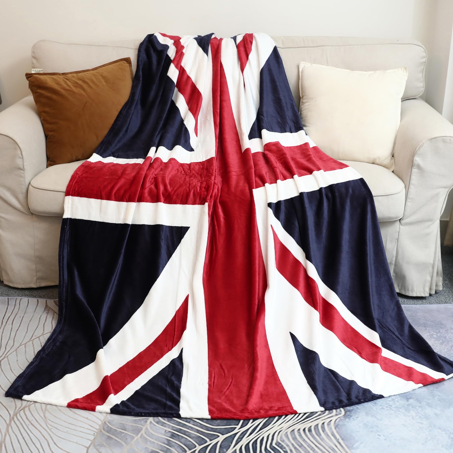 Photo 1 of Sviuse British Flag Blanket, Super Soft Union Jack Throw Blanket UK British Stuff British Gifts for Bed Couch Chair Twin Size British Items 60x80 inches