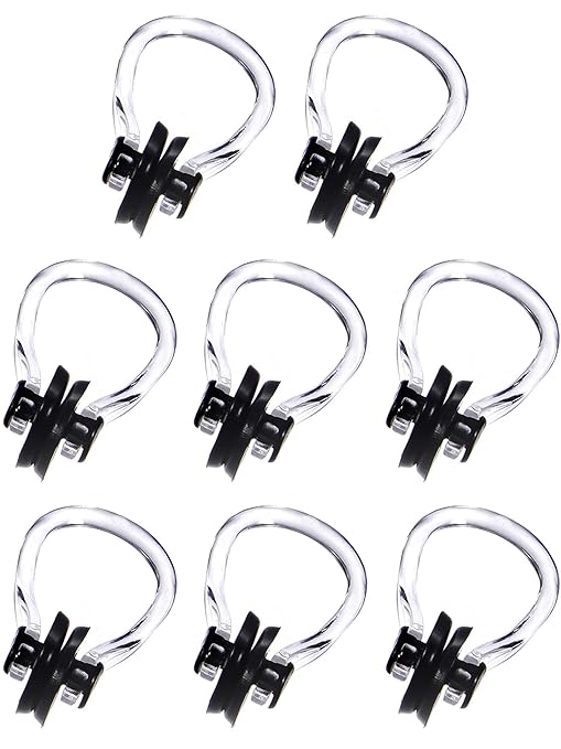 Hicarer 8 Stück Schwimmen Nase Clip Silikon Schwimmtraining Protector Plug