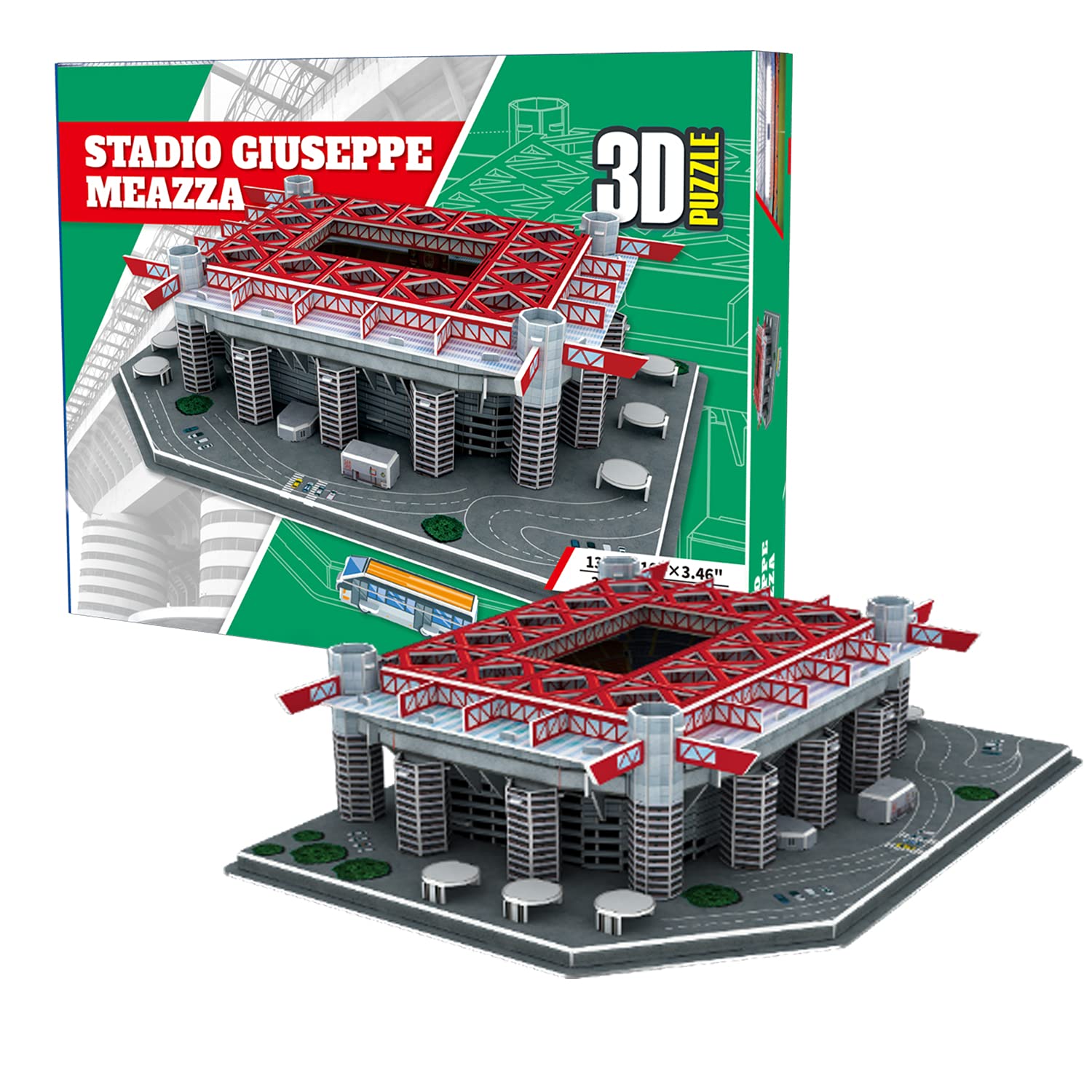 Georgie Porgy 3D Football Stadium Puzzle Toy DIY Building Model Kits Construction Sets (San Siro Staduim 113 Pieces) — image 1