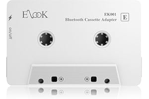ELOOK Car Audio Receiver, Bluetooth Cassette Receiver Tape Aux Adapter Player with Bluetooth 5.0, White