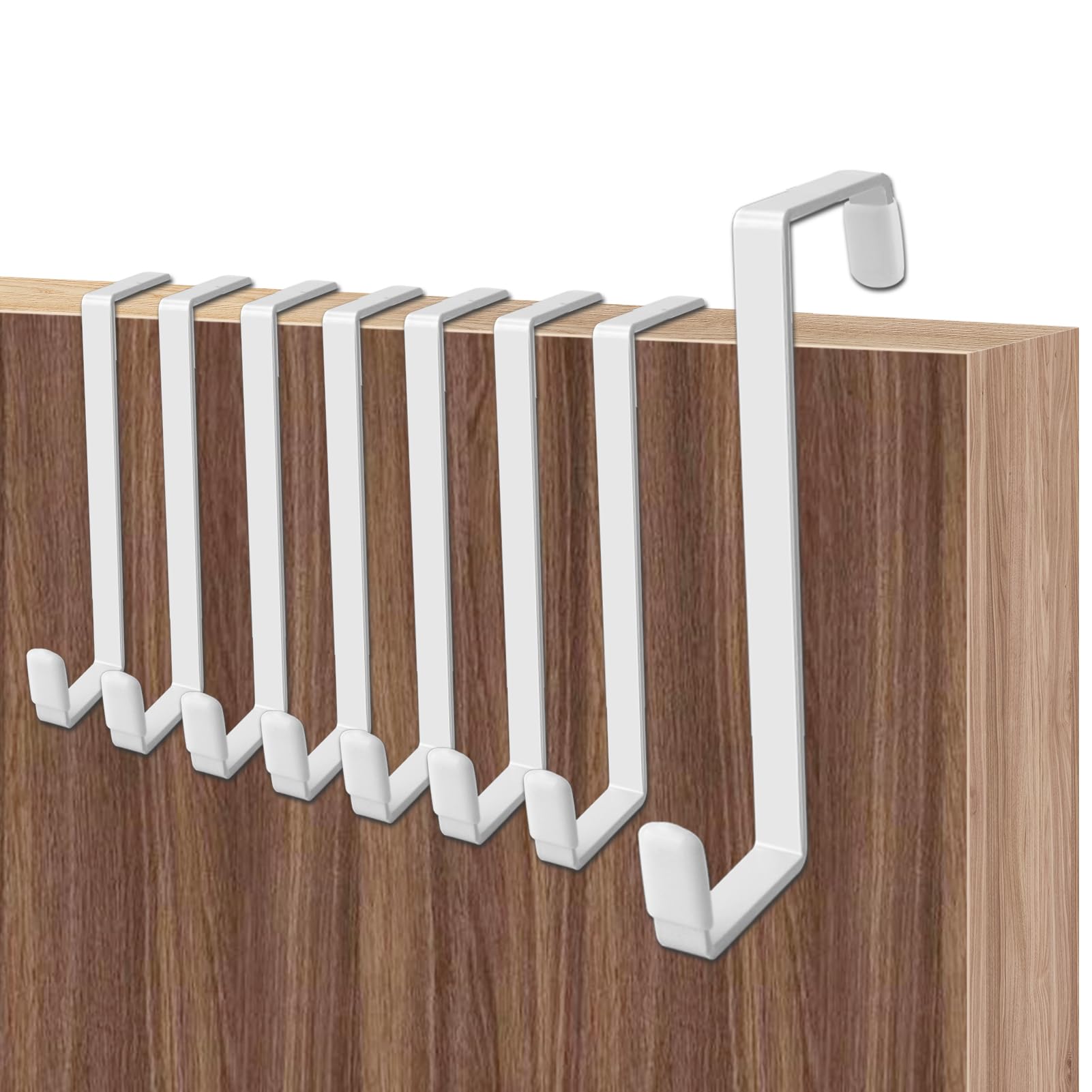 Pinrolla 10 PCS Over Door Hook Kit 【15cm Length】 Over The Door Hanger White Door Hangers for Clothes Coat Hooks for Back of Door Hanging Tools for Bedroom Bathroom Kitchen Dormitory
