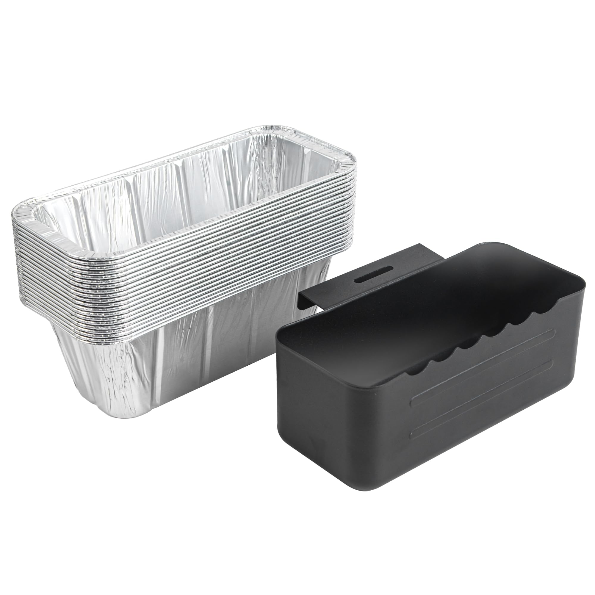 Photo 1 of BLELEYLL Drip Tray for Blackstone Griddles - Heavy Duty Grease Catcher Fits 17, 22, 28, 30 & 36 Inches, Includes Cup & 20 Disposable Liners, Easy Cleanup