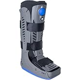 Brace Direct Full Shell Walking Boot - Tall Cam Fracture Boot with Air Pump | Orthopedic lightweight cam walker medical boot for men &amp; women with adjustable air bladder for stable ankle fractures (L)