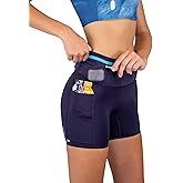 FlipBelt Women’s Air Compression Shorts – Lightweight, Moisture-Wicking with Built-in Phone Pocket – USA Small Business