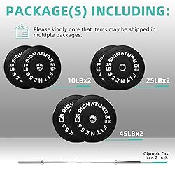 Fitvids Olympic 2" Bumper Plates Set Including