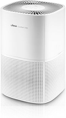 Purificador de Ar Comfort 1300 com Filtro HEPA, Potência de 15W, Taxa de Purificação de Ar CADR 130 m³/h, Cobertura até 55 m², 3 Velocidades, Silencioso ≤55dB, Branco