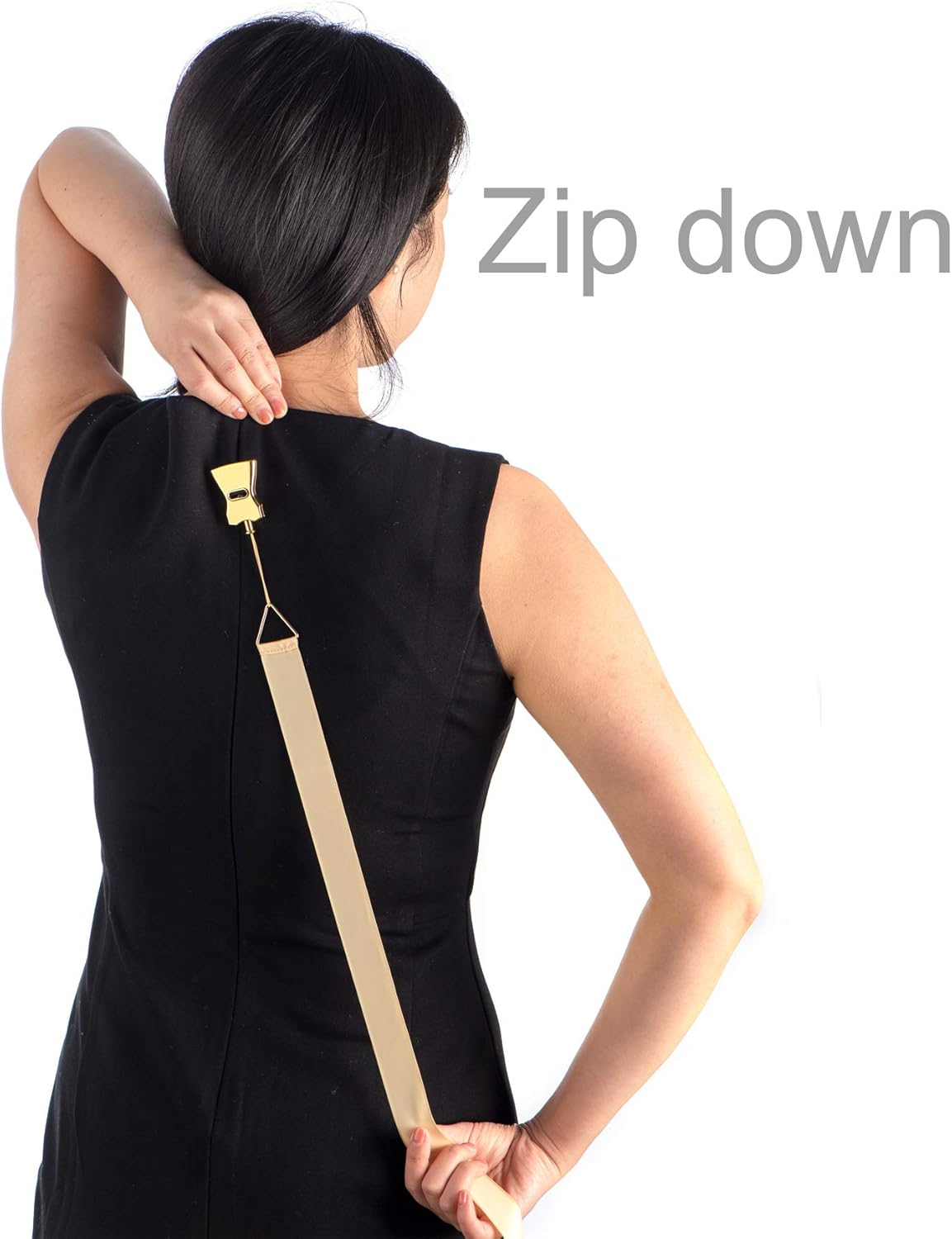 Dress Zipper Helper, Zipper Puller Helper for Dress, Zipper Pull Assistant Easy Zip up Dress by Yourself, Unique Design Works on Multiple Zipper Types and Ensure A Firm Grip