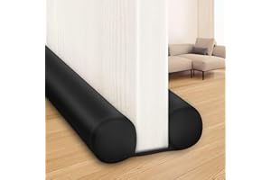MAXTID Large Door Draft Stopper for Bottom of Doors 36” Under Door Sweep Noise Blocker Black Gap Stoppers Adjustable Doors Seal Sweep Guard Draft, Window Breeze Stoppers, Home Essentials Gadgets