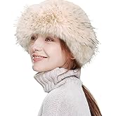 HH HOFNEN Winter Bucket Hat Fluffy Faux Fur Fisherman Plush Warm Hats Cute Fuzzy Bucket Hat for Women