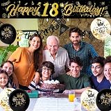 Yontree 14-Piece 18th Birthday Decoration Kit Gold Black 9ft Banner view 8