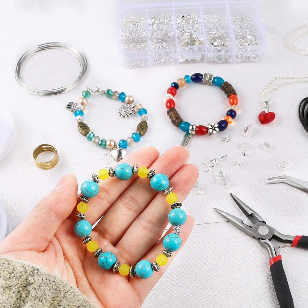 PP OPOUNT Jewelry Findings Set Jewelry Making Kit Jewelry Findings Starter Kit Jewelry Beading