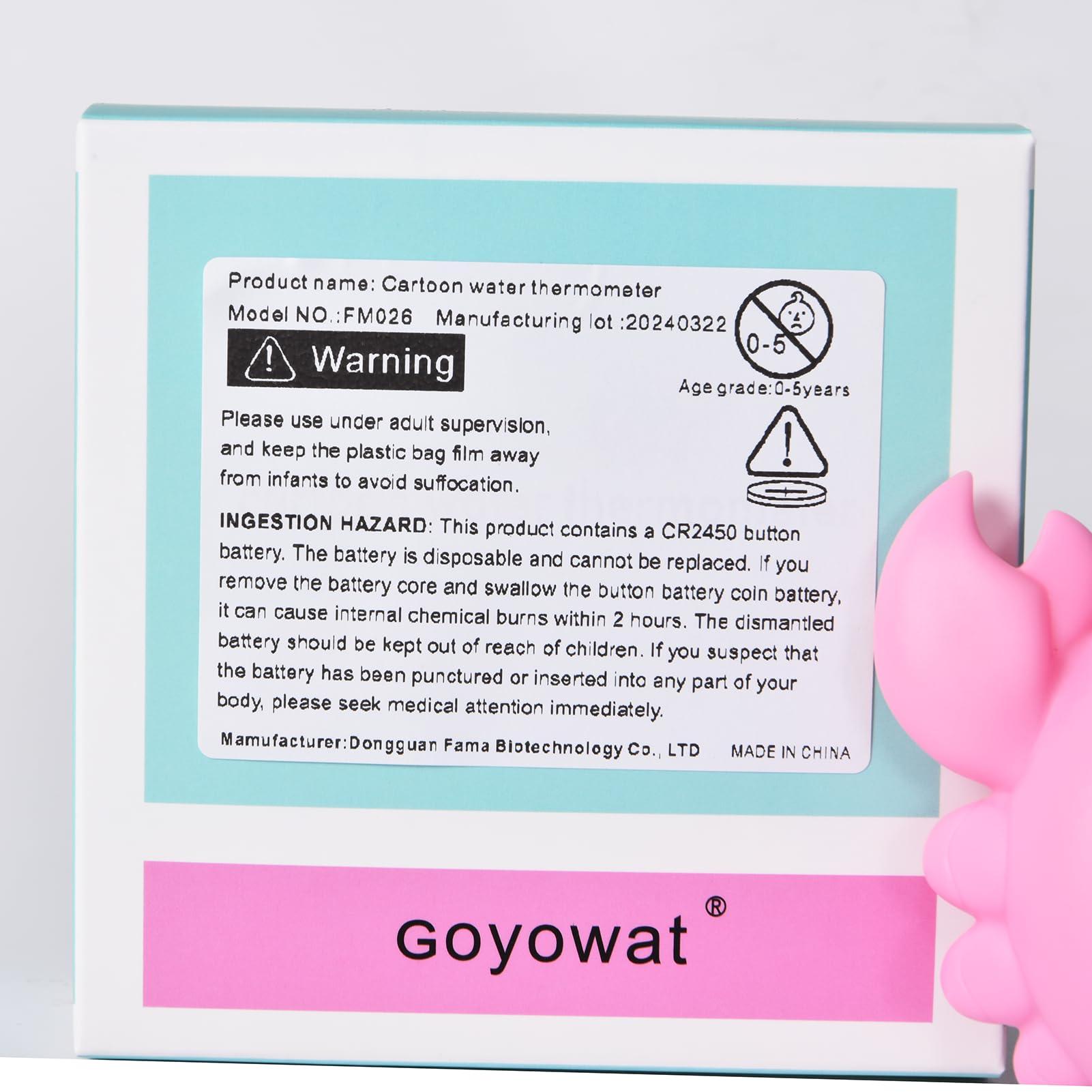 Baby Bath Thermometer,Baby Bath,Newborn Swimming Safety Toy,Bathtub Water Thermometer,Large Eyed Crab Toy Floating Water Temperature Gauge Baby Temperature Warning,Girl Baby Pink