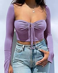 KERPELLY Women's Sexy Halter Criss Cross Tie Up