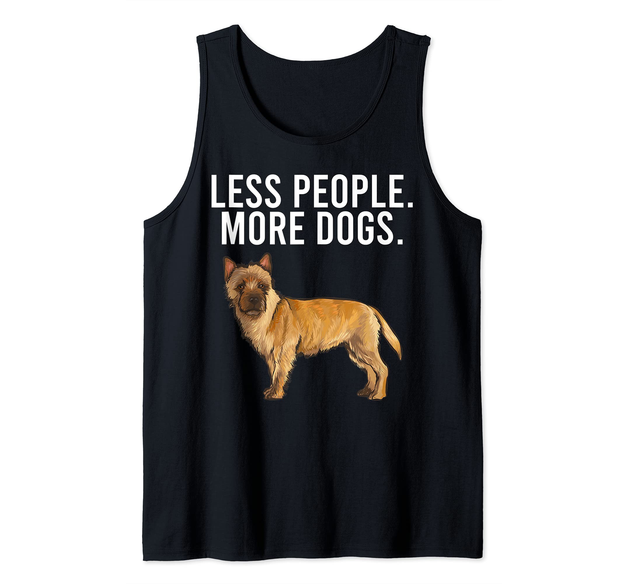 Less People More Dogs Cairn Terrier Funny Introvert Tank Top