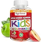 Feel Great Apple Cider Vinegar Gummies for Kids | Rich in Digestive Enzymes & Natural Antioxidants for Gut Health | Vegan Gummy Supports Healthy Nutrient Absorption | 60 Day Supply