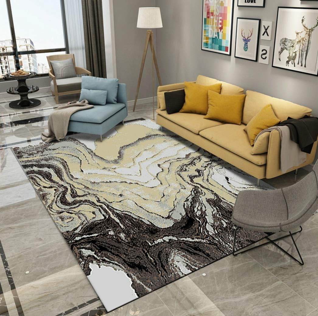 Living Room Rugs 160x230 Gray Nordic Door Mat 3D Printing Soft Coffee