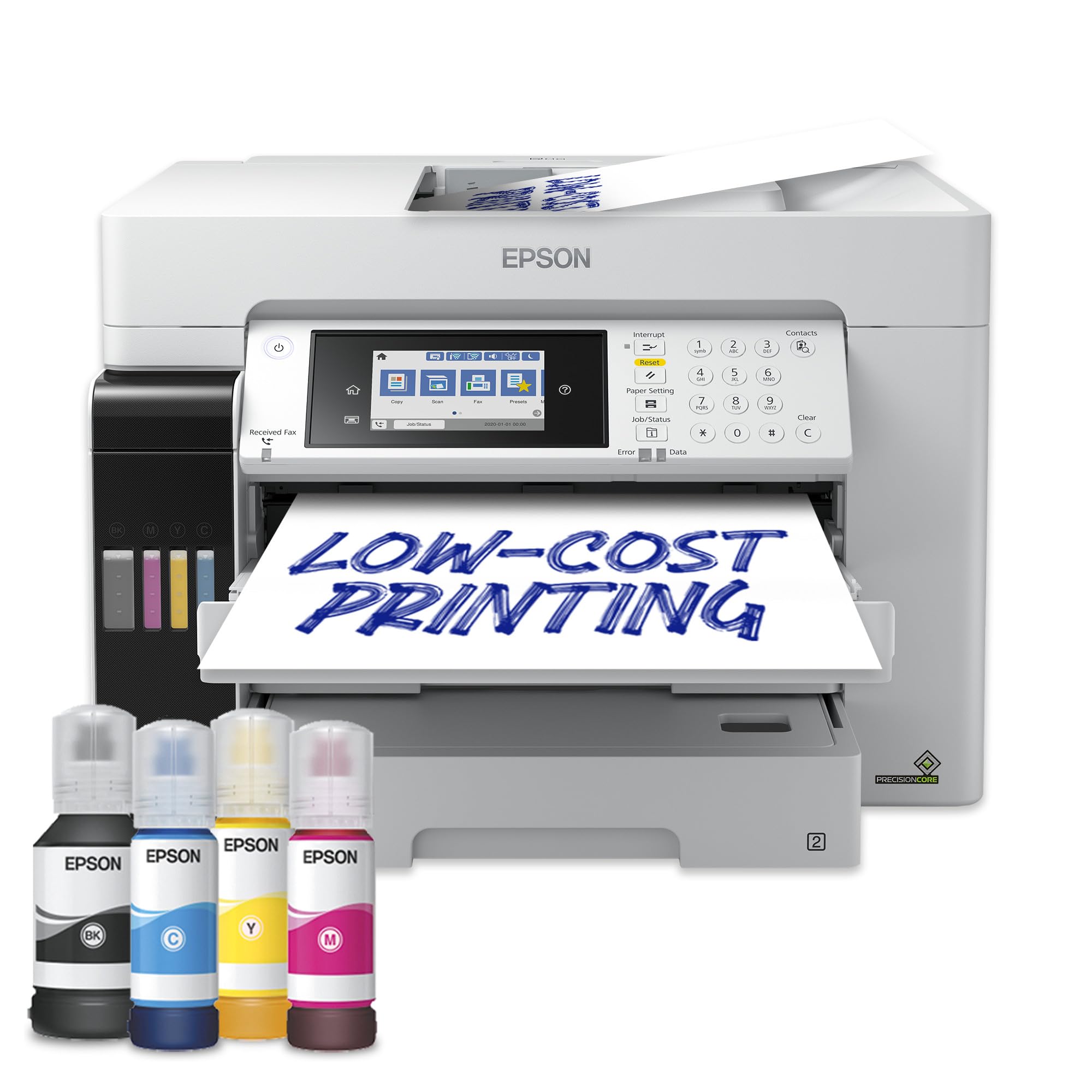 Epson EcoTank Pro ET-16685 Stampante con Serbatoi D’inchiostro | Stampa in Ufficio Alti Volumi | Wi-Fi | A3+ | Stampa, Copia, Scansione, Fax | Touch-screen 10.9 cm | ADF | Vassoi Alta Capacità | PCL