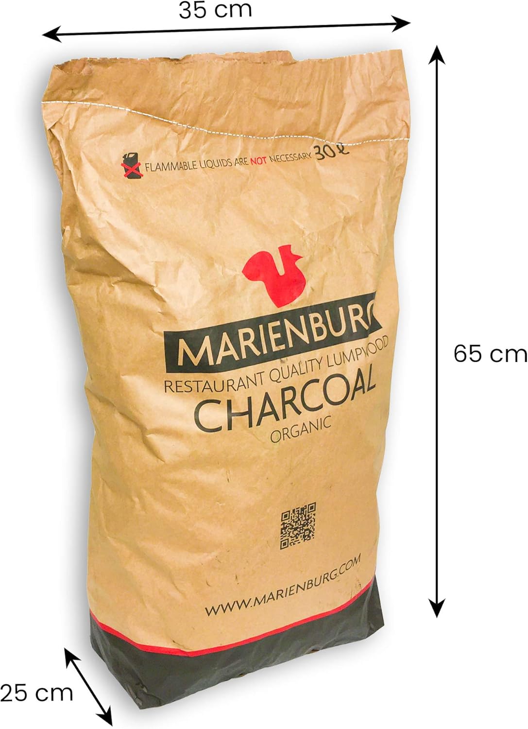 Marienburg Organic Restaurant Grade Lumpwood BBQ Charcoal for Barbecues