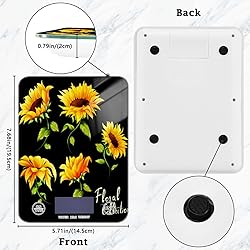 Sunflowers Food Scale Waterproof Digital Kitchen