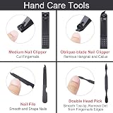 URAQT 7 Pcs Nail Clippers Set with Leather Case Manicure Pedicure Kit view 4