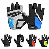 Rioomui Cycling Gloves,Gel Padded Bike Gloves for Men Cycling,Anti-Slip & Shock-Absorbing Lightweight & Breathable Design Road Bicycle Half Finger for Women