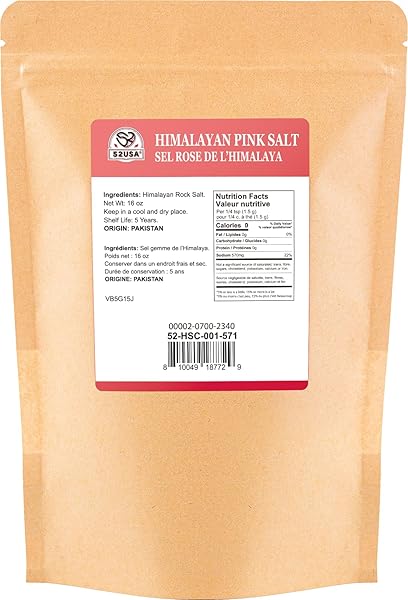 52USA HIMALAYAN PINK SALT COARSE, COARSE GRAIN 1 LB, PINK HIMALAYAN SEA SALT, SEA SALT FOR GRINDER REFILL, HIMALAYAN SALT, PINK SALT, NO ARTIFICIAL COLORS, NO ADDITIVES, NO GLUTEN, KOSHER CERTIFIED